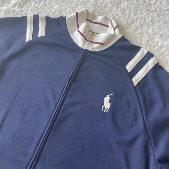 NWOT Mens Polo Ralph Lauren Full Zip Jacket, Navy Blue Medium size Pony, Sz XL - Picture 3 of 6